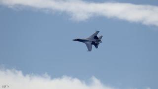 A Russian Sukhoi SU 35 jet flies over Le Bourget airport, near Paris, on June 23, 2013 on the last day of the 50th International Paris Air show. AFP PHOTO / ERIC FEFERBERG (Photo credit should read ERIC FEFERBERG/AFP/Getty Images)